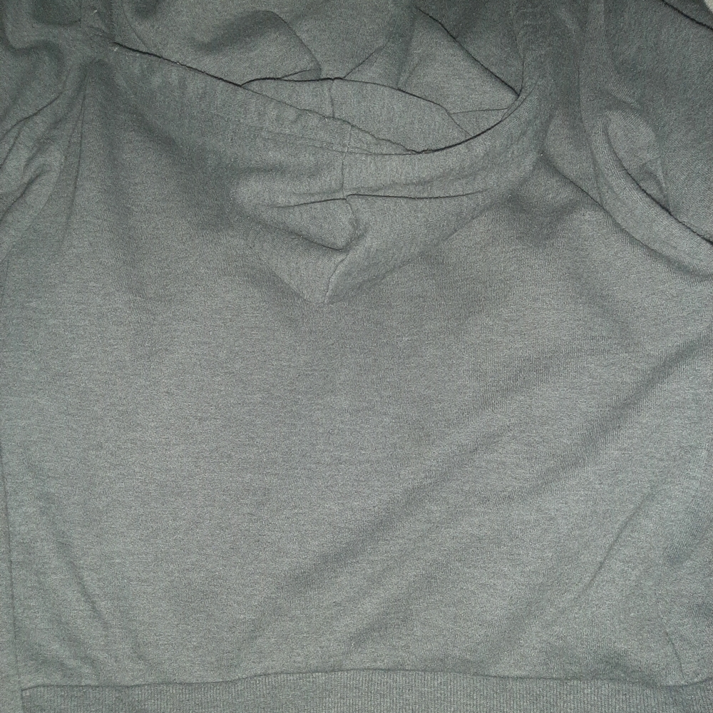 Classic Gray Zip Hoodie with Drawstring - Picture 4 of 12